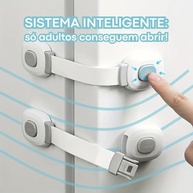 Travas de Segurança Infantil Adesivas – Proteja Armários e Gavetas com Facilidade (Kit 2 Peças) - imagem 4