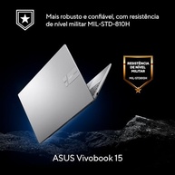 Notebook ASUS Vivobook 15, Intel Core i5, 8 GB, 256 GB SSD W11 Home, 15.6'' FHD, Cool Silver - X1504VA-NJ1738W - imagem 4