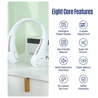 Ventilador 5 Gear Portátil Display Digital Leafless Pescoço 2600mAh Grande Lazy Ar Condicionado USB Handheld Pequeno Ventilador - imagem 5