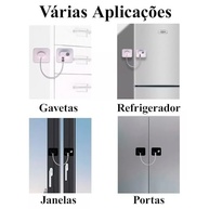 Trava de Segurança com Chave para Geladeira e Gavetas - Proteção Sem Furos - imagem 5