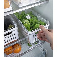 Organizador de Geladeira Clear Fresh com Cesto 5L - Design Transparente e Frescor Prolongado - imagem 5
