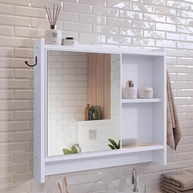 Armário com Espelho e Porta-Toalhas para Banheiro Genova - Design Moderno e Funcionalidade - imagem 3