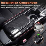 Kit 3 Peças Fibra de Carbono: Console Central e Apoio de Braço para Honda Civic 10ª Geração (2016-2021) - imagem 3