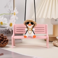Ornamento de Gesso Giratório de Pato Fofo: Decoração Charmosa para Carro e Casa - imagem 3