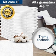 Kit com 10 Panos de Chão Gigante 58x85cm em Algodão 100% - Super Absorventes e Sem Fiapos - imagem 5