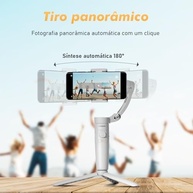 Gimbal Estabilizador 3 Eixos para Celular: Vídeos Profissionais, Vlogs e Streaming em Branco - imagem 5