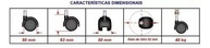 Kit com 5 Rodízios para Cadeira de Escritório Giratória - Mobilidade e Conforto Total - imagem 2
