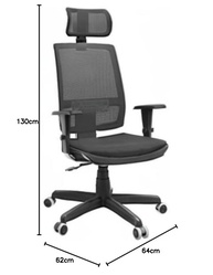 Cadeira Presidente Brizza Giratória com Encosto BackSystem, Braços 3D e Apoio de Cabeça - Conforto e Ergonomia Premium - imagem 2