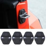 Kit 4 Capas Protetoras Decorativas para Fechadura de Porta Jeep Wrangler JL JLU Gladiator JT (Preto) - imagem 2
