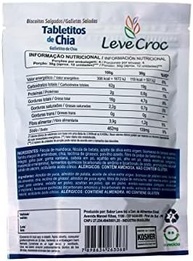 Biscoito salgados sem glúten Leve Croc Tabletitos de Chia 120g - imagem 2