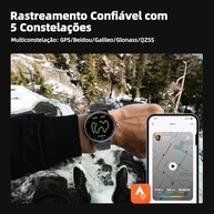 Bettdow Smartwatch GPS AMOLED: Chamadas Bluetooth, 120+ Esportes e 2 Pulseiras (Titanium) - imagem 3