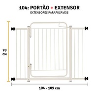 Grade de Proteção Reforçada 104/109cm para Crianças, Bebês e Pets – Segurança com Estilo e Confiabilidade - imagem 3