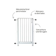 Grade de Segurança Pet e Bebê | Portão Ajustável 66cm a 70cm | Instalação sem Furos - imagem 5