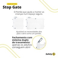 Safety 1st Grade de Porta Stop Gate Branca - Segurança Confiável para sua Casa - imagem 4