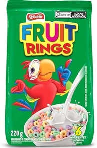KiSabor, Fruit Rings, Sabor Frutas, Cereal Matinal, 220 Gramas - imagem 4