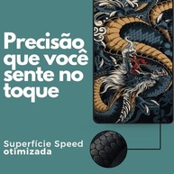 Mousepad Gamer Extra Grande 90x40cm Speed Profissional Dragão Azul | Antiderrapante Premium - imagem 3