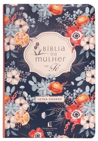 Bíblia da Mulher de Fé NVI Letra Grande Couro-soft Floral - Sua Companheira Diária - imagem 1