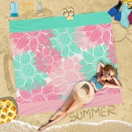 Cobertor de Praia Impermeável 198x203cm - Grande, à Prova de Areia, Multifuncional para Acampamento e Piquenique - imagem 2