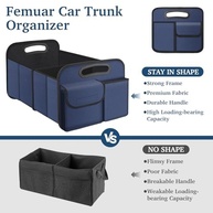 Organizador de Porta-Malas Femuar Grande Capacidade Dobrável e Impermeável - Azul | SUV, Jeep, Sedan - imagem 4