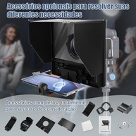 Teleprompter 10.5" para Celular com Controle Remoto e App - Grave Vídeos Profissionais! - imagem 3