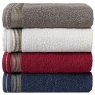 Kit 4 Toalhas Banhão Gigante 70x150cm Alta Absorção 100% Algodão - Gris/Branco/Terracota/Azul - imagem 1