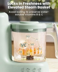 Grownsy Máquina de Alimentos para Bebês com Cesta a Vapor - Cozimento, Moagem e Esterilização em 1 Etapa - imagem 3