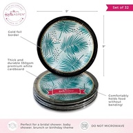 Pratos de Papel Tropicais Chiques Kate Aspen - 32 Unidades Premium 350 GSM - imagem 4