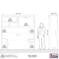 Guarda-Roupa Casal Gênova Plus 2P+2G Freijó Wood/Off-White | Design Moderno e Espaçoso - imagem 3
