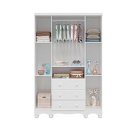 Guarda-Roupa de Bebê 4 Portas e 3 Gavetas Uli Móveis Peroba Branco Brilho – Organização e Estilo para o Quarto do Seu Pequeno - imagem 5