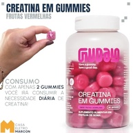 Kit 2un Guday Creatina Em Gummies SaborFrutas Vermelhas 60 Gomas Cada Pote - imagem 4