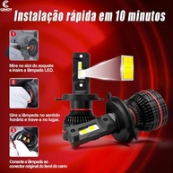 Kit Lâmpada Ultra LED Cinoy Power Max H4: 10000 Lumens, 6000K - Iluminação Potente e Segura - imagem 5