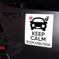 Ímã de Carro "Keep Calm" para Recém-Habilitados: Segurança e Estilo na Estrada! - imagem 1