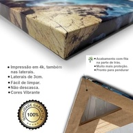 Quadro Decorativo Abstrato Dourado 100x70cm - Tela em Canvas para Sala, Quarto ou Hall - imagem 3