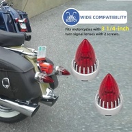 Pacote 2 Capas Lente Seta Moto Harley 9.5cm Vermelha - Estilo e Segurança - imagem 3