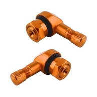Kit 2 Hastes de Válvula de Pneu 90° Alumínio para Moto e Bicicleta (10mm) - imagem 2
