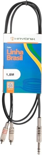 Cabo HAYONIK P10 Estéreo x 2 RCA 1.8m: Conexão de Áudio Profissional Linha Brasil - imagem 2