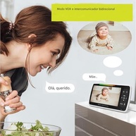Babá Eletrônica 5" HD com Visão Noturna, Áudio Bidirecional e Controle de Ângulo - Segurança Total para Seu Bebê - imagem 5