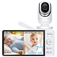 Babá Eletrônica OLANENEM 7" HD 1080p com Visão Noturna e Comunicação Bidirecional - imagem 1