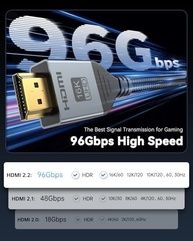 Cabo HDMI 16K 8K 96Gbps Ultra HD 2.2 - Imersão Total em Imagens e Sons! - imagem 4