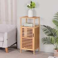 Armário de Bambu HEIMON 87cm - Organizador Multifuncional para Banheiro, Cozinha e Lavanderia - imagem 3