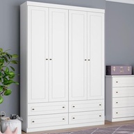 Guarda-Roupa Infantil 4 Portas e 4 Gavetas Americano Henn - Organização e Estilo no Quarto da Criança - imagem 3