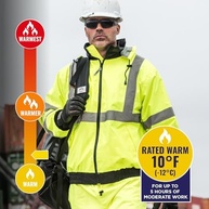 Jaqueta bomber tipo R classe 3 Hi-Vis forrada com lã Ergodyne - imagem 3