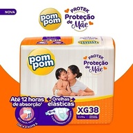 Fralda Pom Pom Protek Derma - Proteção Hidratante com Extratos Naturais - Mega XG 38 Unidades - imagem 4