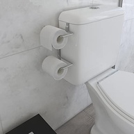 Suporte Duplo de Papel Higiênico para Caixa Acoplada Cromado Stolf - Organização e Estilo no Banheiro - imagem 3