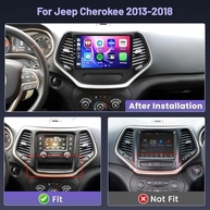 Central Multimídia Hikity 10" Android para Jeep Cherokee 2013-2018: Carplay, GPS, Câmera AHD e Mais! - imagem 3