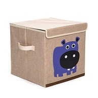 Caixa Organizadora Infantil com Estampa de Hipopótamo - DOLCE HOME para Quarto de Bebê e Criança - imagem 3