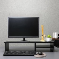 Suporte para Monitor Elevado 80cm Mesa Home Office Gamer - Organizador MDF Preto - imagem 3