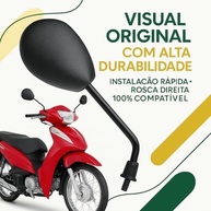 Retrovisor Espelho AWA Honda Biz 125 (2006-2015) - Segurança e Estilo para Sua Moto - imagem 3