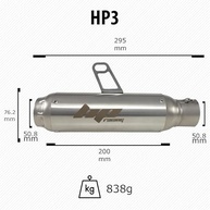 Ponteira Escapamento Esportivo HP3 Racing para Honda CB 250F Twister - Ronco Grave e Estilo Único - imagem 5