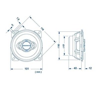 Par de Alto-Falantes Quadriaxial Hurricane 4 Polegadas Azul 55W RMS - Som Potente e Claro - imagem 3